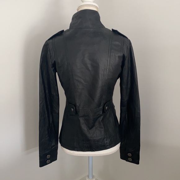 Black leather jacket - Picture 2 of 3